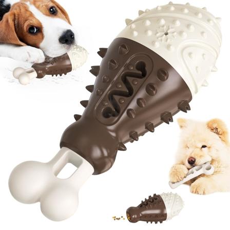 Hundleksak Kycklingben Form Pet Molar Stick Training Valp Leker -brun