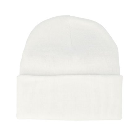 Beechfield - Wit cuff Beanie - White Cuff Blank Beanie @ Hatstore