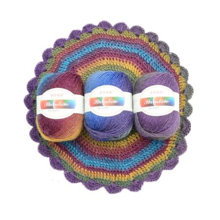 Alpaca Mohair Garn Bomuldsgarn 7 TILFÆLDIG FARVE 7 TILFÆLDIG FARVE