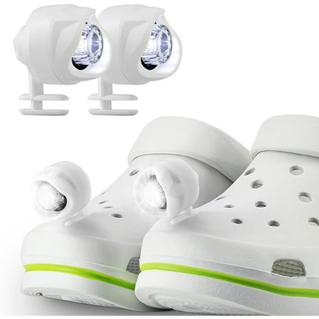 Forlygte til Crocs sko - 2X Selvlysende LED træsko