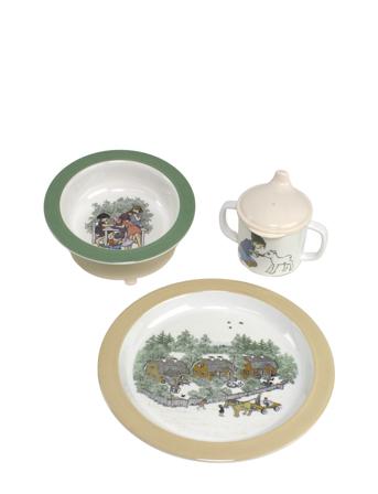The Children Of Noisy Village, Giftbox, 3-Pcs Home Meal Time Dinner Sets Multi/mønstret Rätt Start