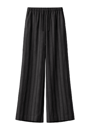 A Part Of The Art VACANT PANTS WIDE STRIPE Byxor Dam Svart M