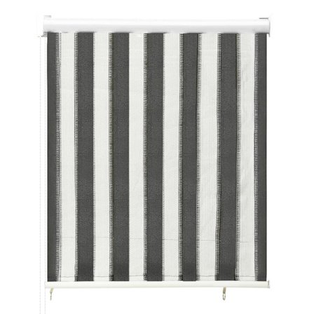 vidaXL Rullgardin utomhus 60x140 cm antracit och vita ränder