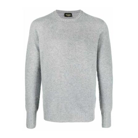 Drumohr, Round-neck Knitwear Grijs, Heren, Maat:M
