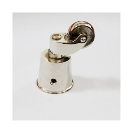 1 st Svängbart hjul i massiv mässing med skruvfixering - Antik vintagestil - Universella möbelhjul för soffor och bord