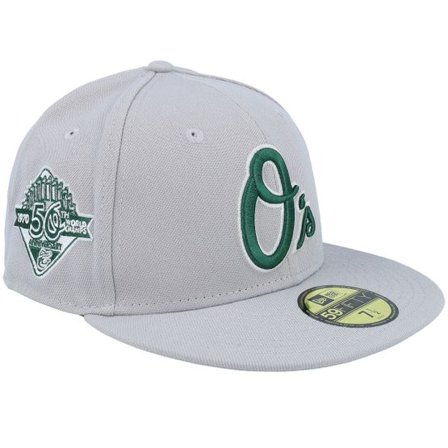 New Era - MLB Grå fitted Keps - Baltimore Orioles Subtle Drip 59FIFTY Grey 50th Fitted @ Hatstore
