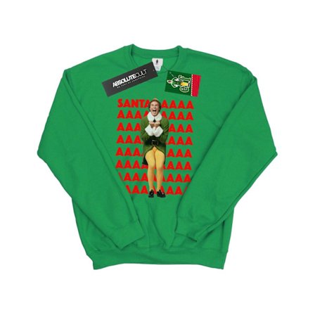 Elf Herr Buddy Santa Scream Sweatshirt S Irländsk Grön