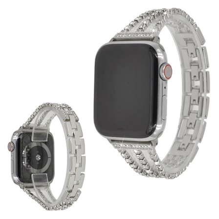 Apple Watch Series 5 40mm rhombus decor klockarmband - silver