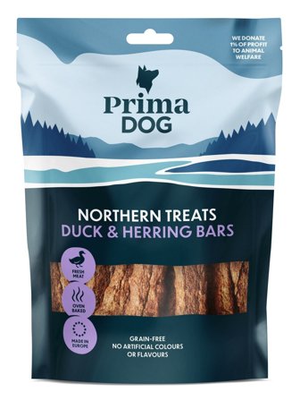 PrimaDog Northern Treats Anka-Strömming Bar 150 g