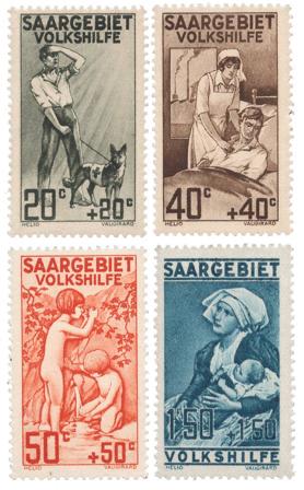 Tyskland-Saar 1926 - MICHEL 104-107 - Postfrisk