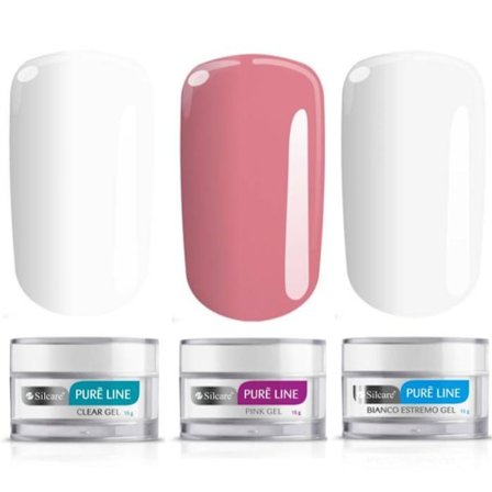 3-pack Pure line - Builder - Klar, Rosa, Bianco extremo 45g