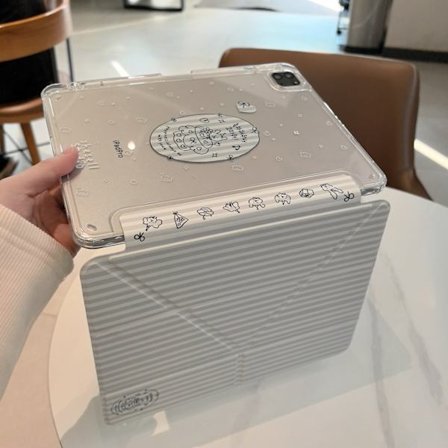 Fodral för iPad 2025 11/ 10 10.9" Vänster Pennhållare Valpkaka Y Vik Cartoon Magnetisk