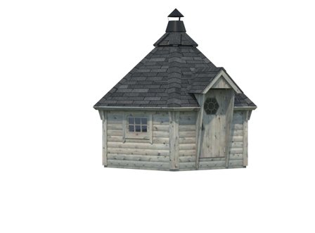 Palmako Eva Grillkåta 9,2 m²/inv. 8,7 m², grå impregnerad, Uterum