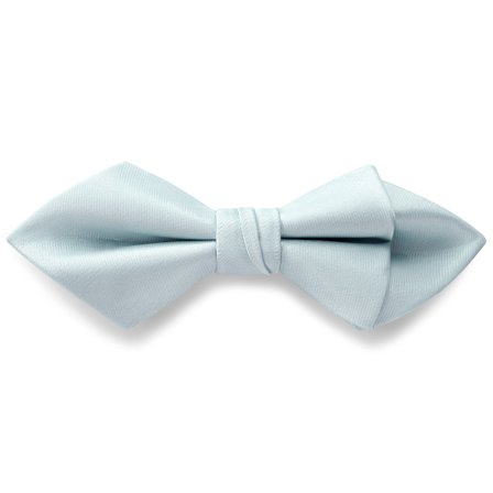 Arctic Blue Pre-Tied Satin Diamond Tip Bow Tie for Men - Pre-tied bow ties