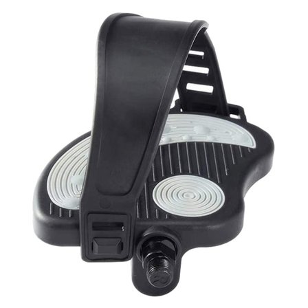 1 par cykelpedaler med tåclips og stropper, skridsikre pedaler til motionscykel, spinningcykel, mountainbike