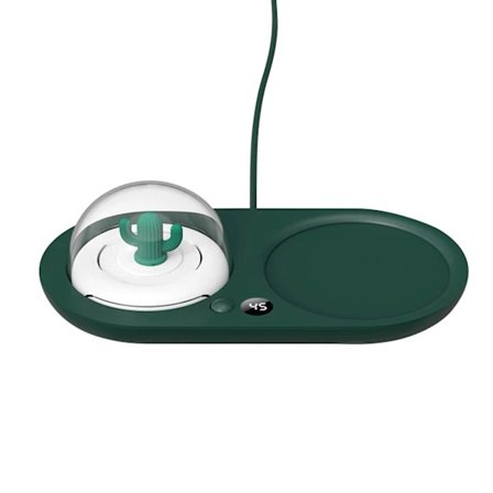 Krusvarmer Hurtig Opvarmning Konstant Temperatur Sikker Elektrisk Kop Varmeplade med Aromadiffuser til Te Kaffe Mælk Grøn[CO]