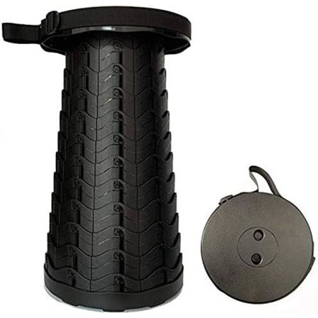 Teleskopisk bärbar pall, hopfällbar campingpall för fiske, H