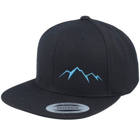 Wild Spirit - Small Mountain Blue/Black Snapback Snapback Black Cap - @ Hatstore