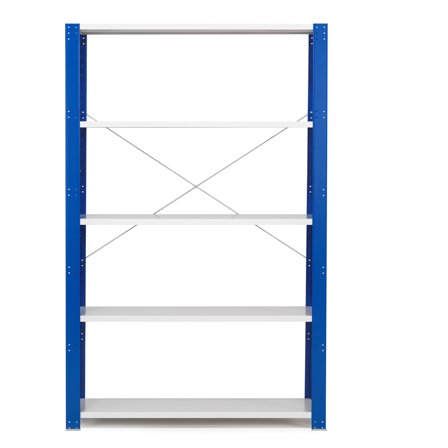 Regalsystem MIX, Grundmodul, 2100 x 1300 x 400 mm, blau