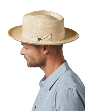 Brixton Swindle Straw Fedora - Beige - S