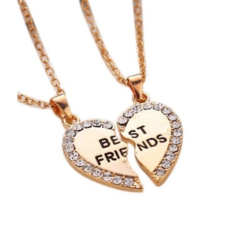 Vänskapshalsband för Kompisar Best Friends Guld Strass