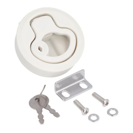 RV Skåpdörrlås Inbyggt Rund Zinklegering med 2 Nycklar Rostfritt Halkskydd för Yacht Hem [BR]