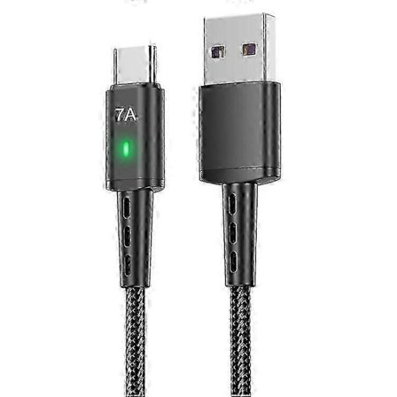 USLION US0188 USB-A til USB-C Flettet Opladerkabel, 1m Længde for Hurtig Data- og Strømoverførsel