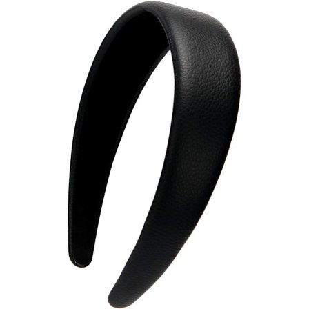 1,7 tommer læder hårdt pandebånd bredt pandebånd polstret pandebånd hårbånd til kvinder