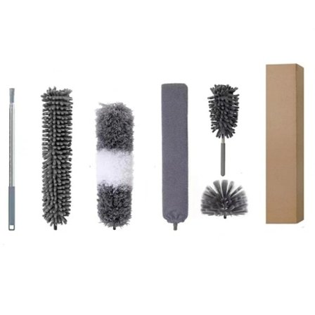 Teleskop Rengjøring Duster Brush Extended Lang Crevice Spider Web Microfiber Brushes