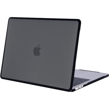 Kotelo yhteensopiva Macbook Air 13 tuuman M1 A2337 A2179 A1932 kanssa, julkaistu 2024-2024 huurrettu musta