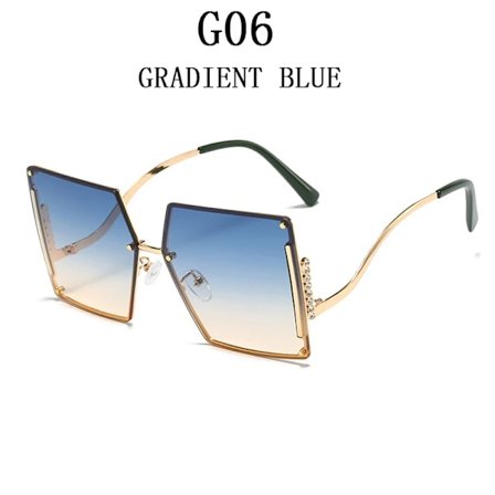 Överdimensionerade Solglasögon Dam Lyx Mode Glasögon Vintage Retro Fyrkantiga Sonnenbrille Lunette De Soleil Femme Gafas De Sol Mujer