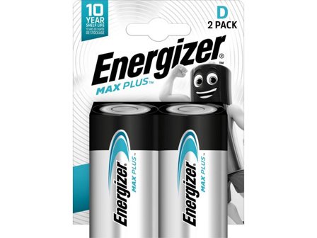 ENERGIZER Batteri Max Plus D 2/fp - Lyreco - Kontorsmaskiner - Batterier - D