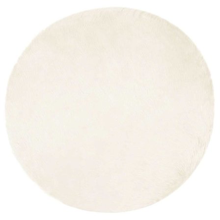 Fusk Skinnmatta Tafalla Vit Ø 100 cm Polyester