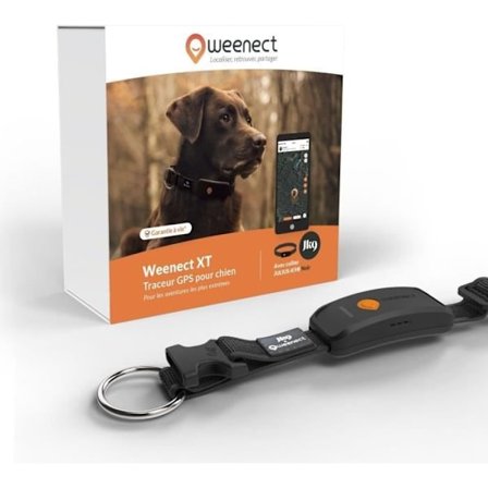 GPS hundhalsband - WEENECT Dog XT - XL antenn - Vattentät - Julius-K9 halsband - Fungerar med abonnemang - Svart