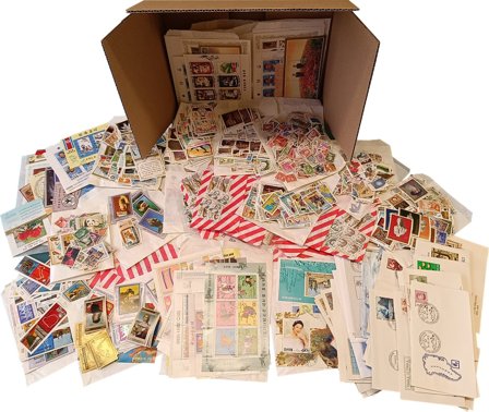 Diverse lande - Pakke med mange flotte udgaver - Sorteret i mindre poser