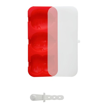 Silikoniset jäätelömuotit tikulla käsintehtyihin mehujäihin, helppo irrottaa, 4 lokeroa, jäätelötikkumuotti