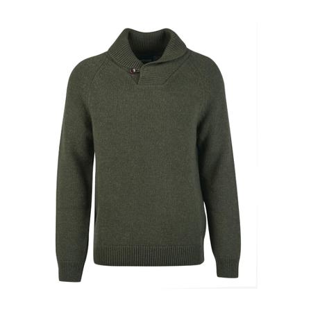 Barbour Round-neck Strik Grøn, Herre Strik, Størrelse: L