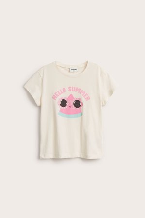 Kappahl | T-skjorte med trykk | Offwhite