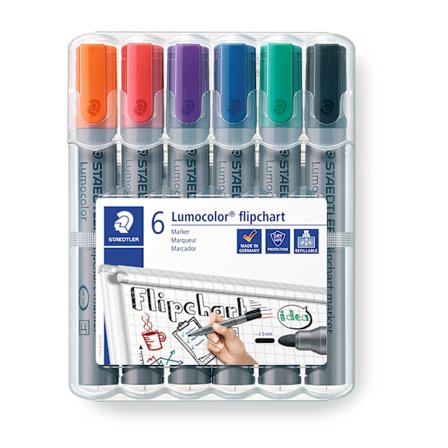 Flipchart-pennor - Blandade färger (6-pack)