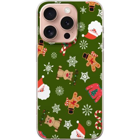 Yhteensopiva Puhelinkuori Apple Apple iPhone 16 Pro Vihreä Joulukuviointi