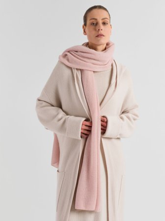 Kashmina - Florlett kashmirskjerf "Flow" - rose glow