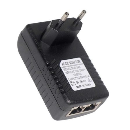 Poe-injektor Strømadapter For Ipc-kamera Dc24V 1A Eu-kontakt