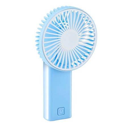 Handhållen fläkt med kompakt design och enkel knappstyrning