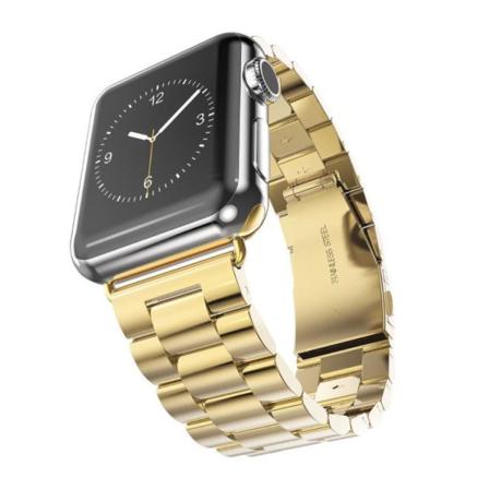 Apple Watch 4 - 44mm - Stilren Stållänk (rostfritt Stål) Guld