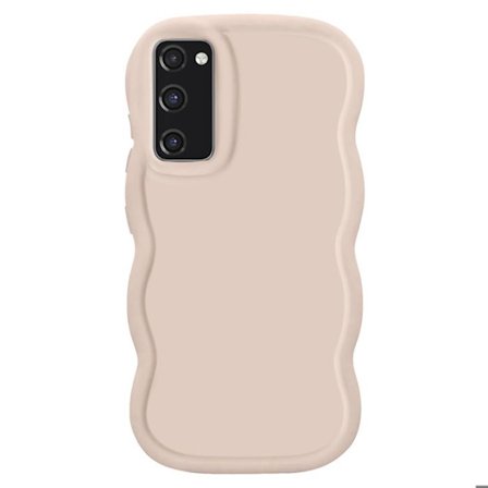 Coque för Samsung Galaxy S20 FE Silikon Stötsäker Candy Beige serie