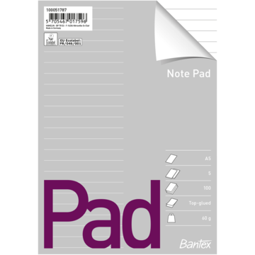 Notatblokk Linjert A5 60G