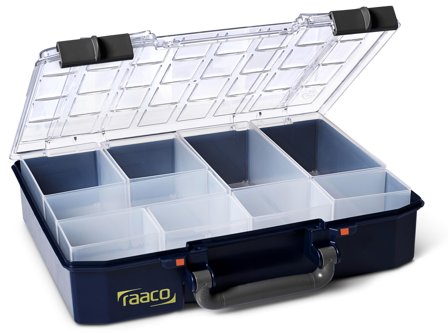 Raaco CarryLite 80 4x8-9 Sortimentsboks 80x335x275 mm 9-bugt, Garageindretning & opbevaring