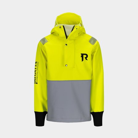 Anorak de pluie Regatta Fisherman Anorakk 50N Jaune fluorescent/Gris, Medium (70 - 90 kg)