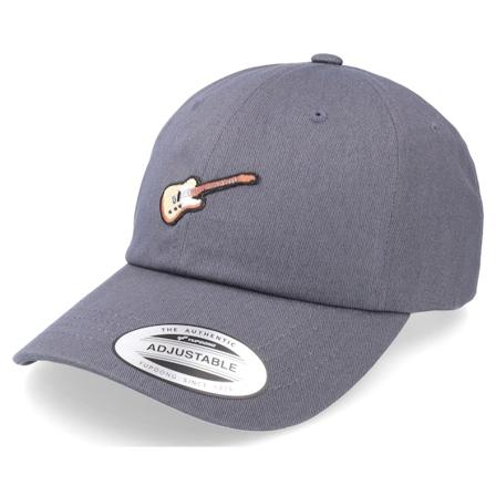 Abducted - Harmaa unconstructed Lippis - Tele Guitar Patch Dark Grey Dad Cap @ Hatstore