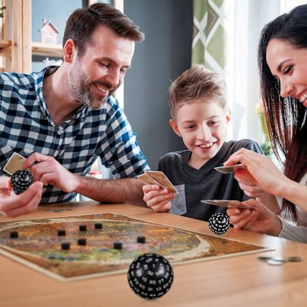 En 100-sidig Polyhedral Tärning D100 Tärningsset med Vita Siffror 100